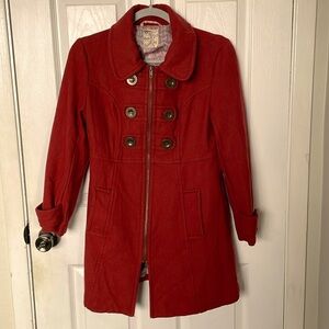 Burnt Orange Pea Coat